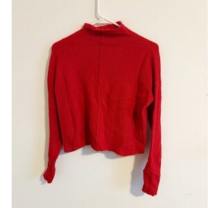 Anthropologie Moth Red Mock Neck Sweater